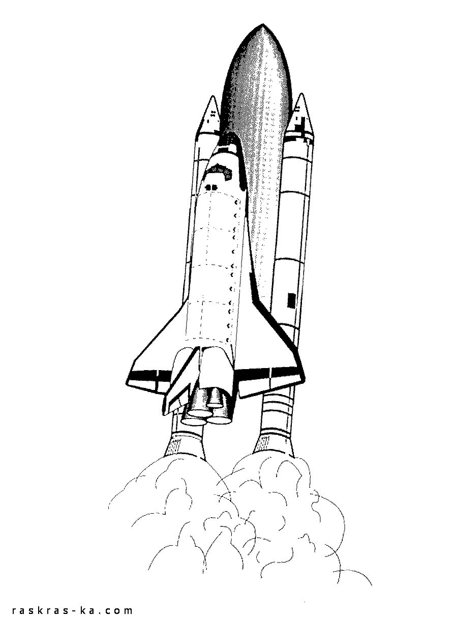 Как нарисовать буран космический корабль